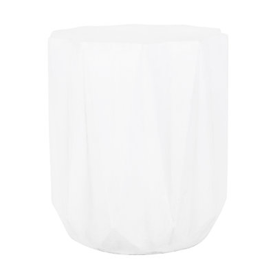 Antique White Side Table, Lightweight Concrete, 19" Package, & Stylish Table In Convenient