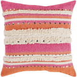 Temara Striped Cotton Blend Pillow Cover
