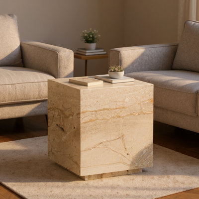 Table d'appoint carrée en marbre