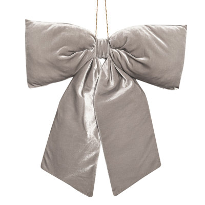 Velvet Bow Hanger Large White