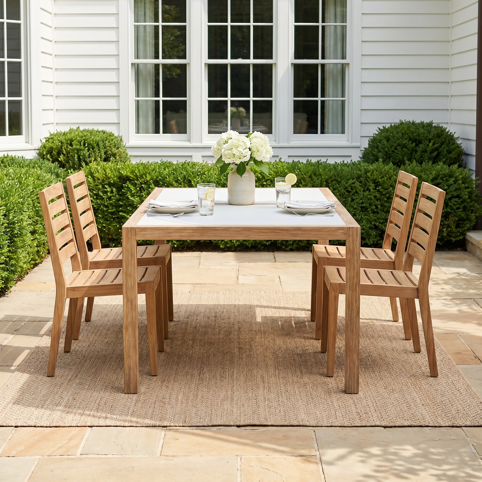 Artie 79'' Outdoor Dining Table, Eucalyptus 