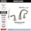 Robinet pour salle de bain à 3 trous et 2 poignées avec ensemble de drain Delta Arvo-58972576