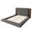 Floor Upholstered Platform Bed With Extended Wood Headboard & Bedside Shelf-711778830