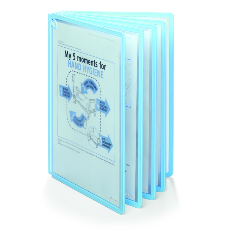 DURABLE SHERPA Wall 10 Double Panel Reference System, Light Blue Borders