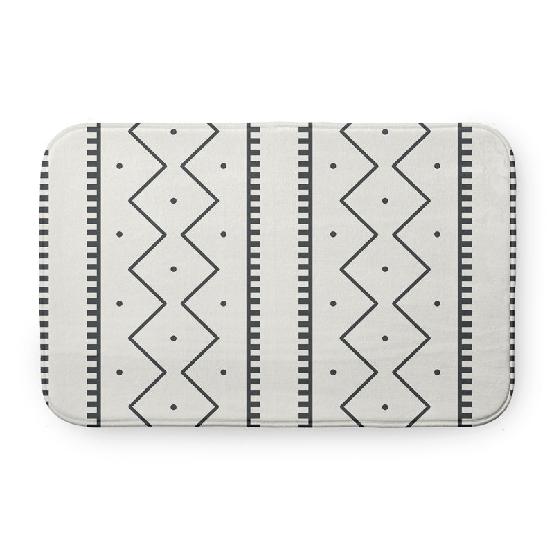 Tapis de bain GGG, L 17 po x L 24 po, Gris