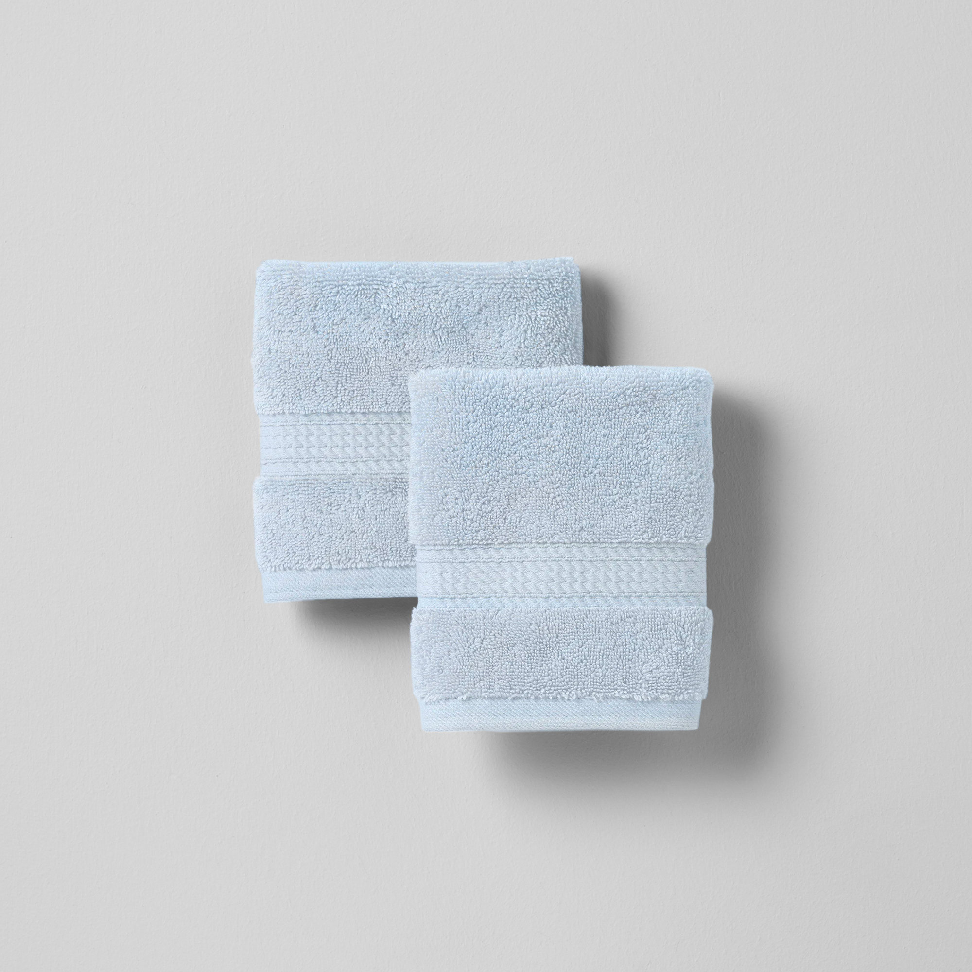 Payten Classic Certified Egyptian Cotton Washcloth, Pale Blue