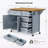 Kitchen Island with Drop Leaf,Spacious Storage,and Wheels for Enhanced Mobility and Organization-174391891