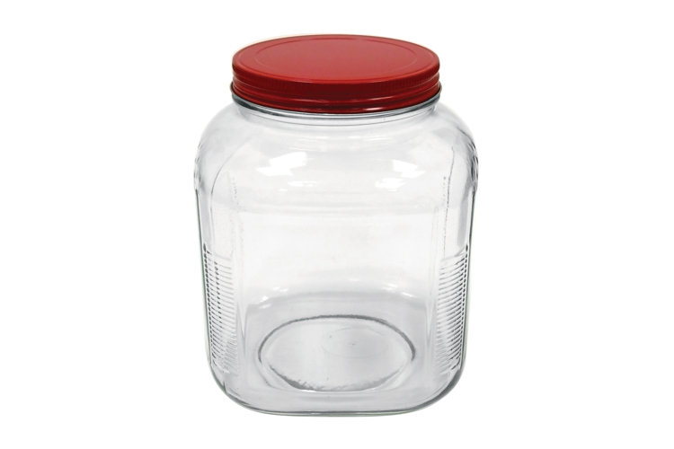 Anchor Hocking Glass Cracker Jar with Metal Lid, Clear - 1 qt