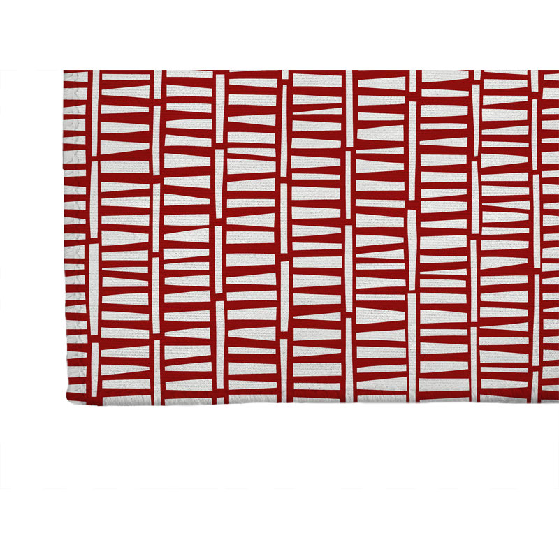 Heritage Haven Low Profile Kitchen Mat, Rectangle 2' x 3', Cranberry Red