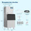 Machine à glace commerciale 450Lbs / 24H avec bac de rangement, unité autonettoyante en acier inoxydable avec affichage numérique pour café