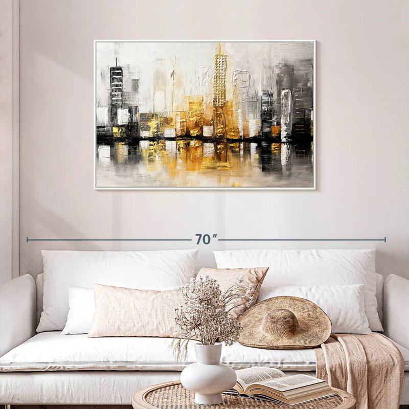 City View I, Cadre flottant blanc, 43 po x 29 po