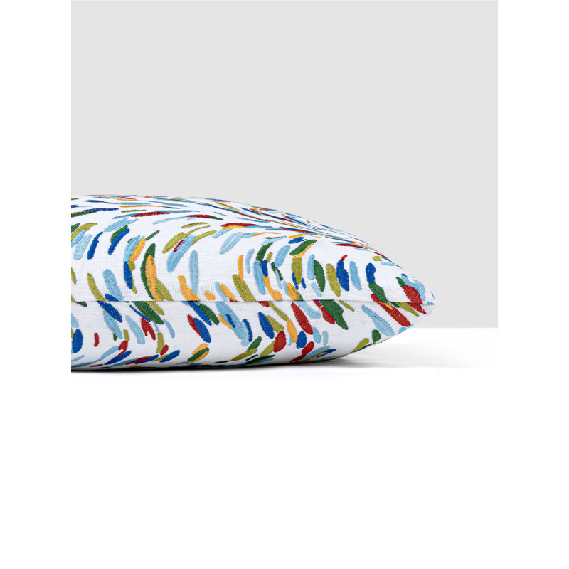 Coussin à broderie fontaine, Bleu tropical