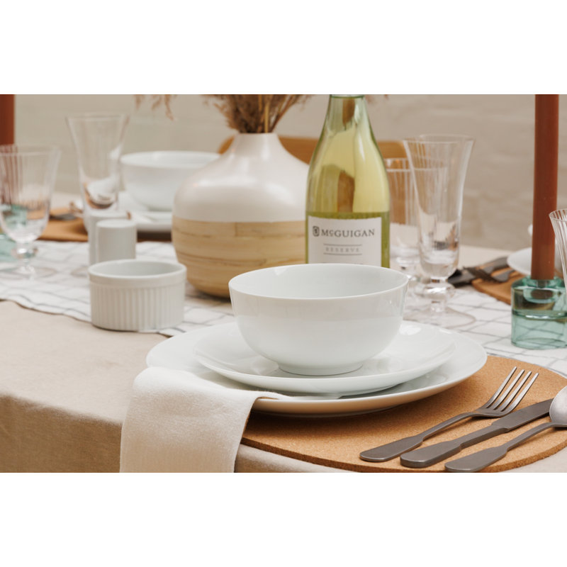 Mikasa Chalk Porcelain Dinner Set, White
