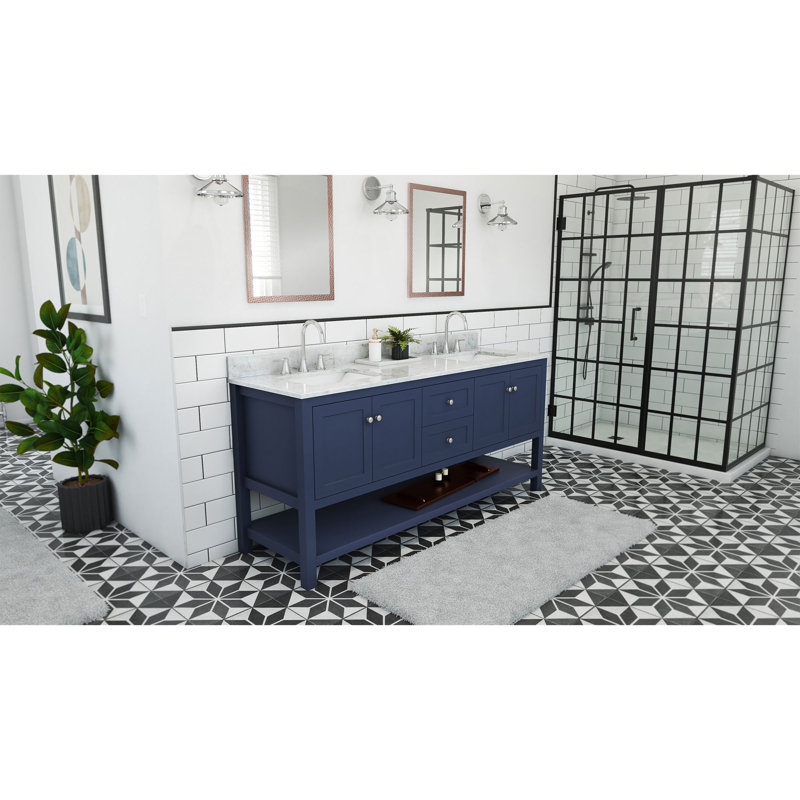 Ensemble de meuble-lavabo double 72 "