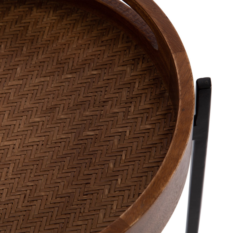 Smita Tray Top End Table, Walnut