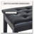 Button Tufted Faux Leather Padded Duet Piano Bench-434554161