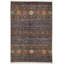Tapis tribal gris et multicolore 7 x 10