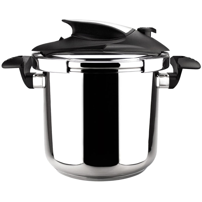 Magefesa Nova 6.3 Qt Stovetop Pressure Cooker – Fast Cooking, Easy Locking, 18/10 Stainless Steel, Induction Compatible, 5 Safety Features, 11.6 PSI