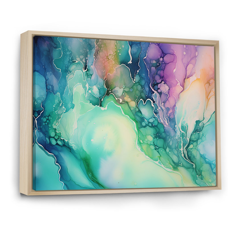 Chuipek - Aurora Borealis, reproduction sur toile_106520, H 24 po x l 32 po x P 1 po, Toile naturelle avec cadre flottant