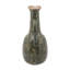 Vase en céramique 5,9 x 5,1 x 12,2 po avec finition vert olive et motifs floraux