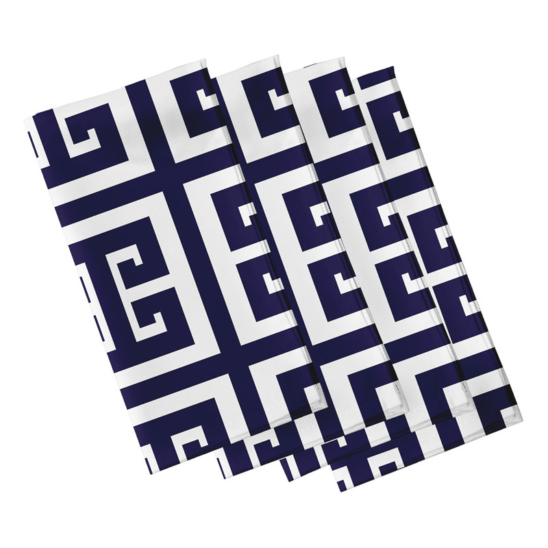 Kyten Geometric Napkins, Navy