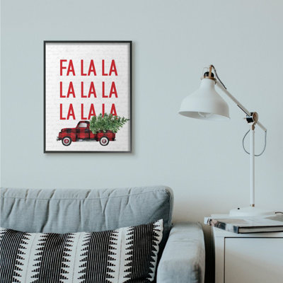 Fa Fa La La Plaid Truck - Reproduction d'art Textua