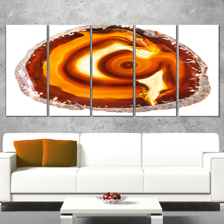 DesignArt Vibrant Agate Geode Slice On Canvas Photograph | Wayfair