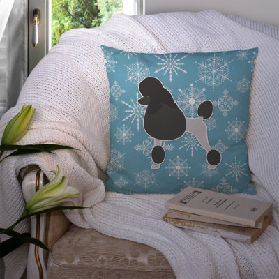 Coussin intérieur/extérieur en flocons d’hiver