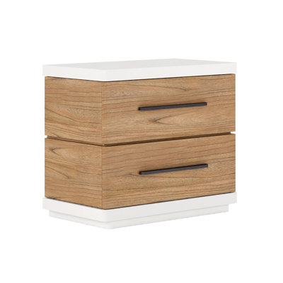 Portico 2 - Drawer Nightstand in Sienna/White Plaster