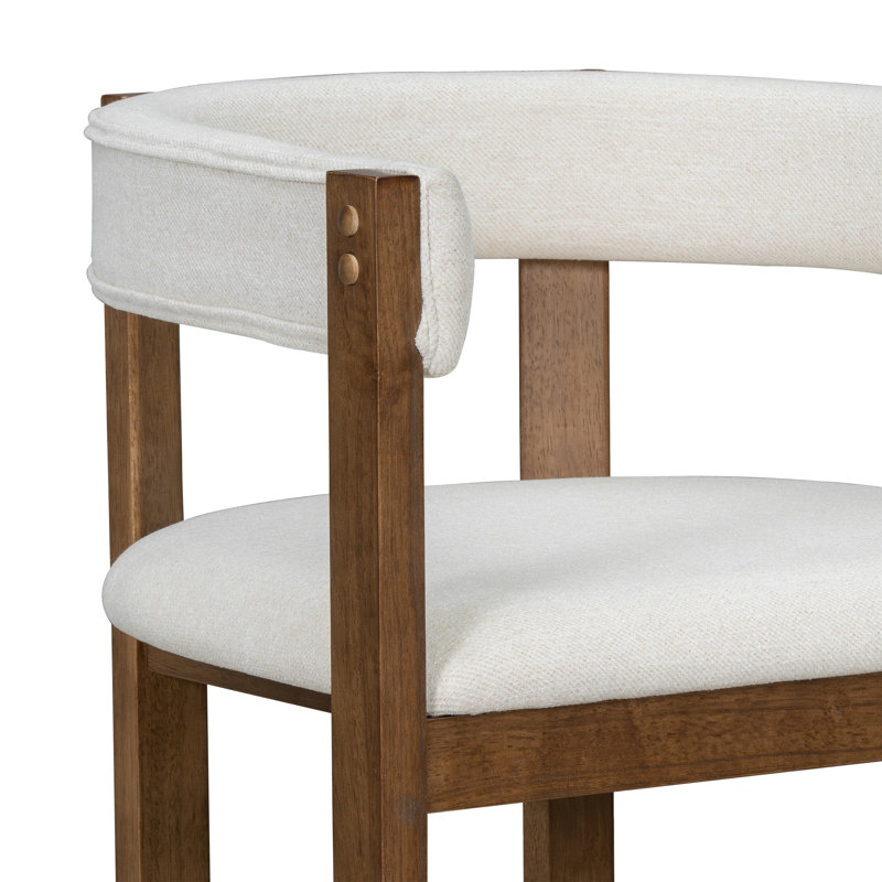 Simon Modern Curved-Back Counter Stools, Walnut
