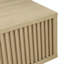 Table basse avec porte coulissante en noyer moderne 39,4 po Adonia