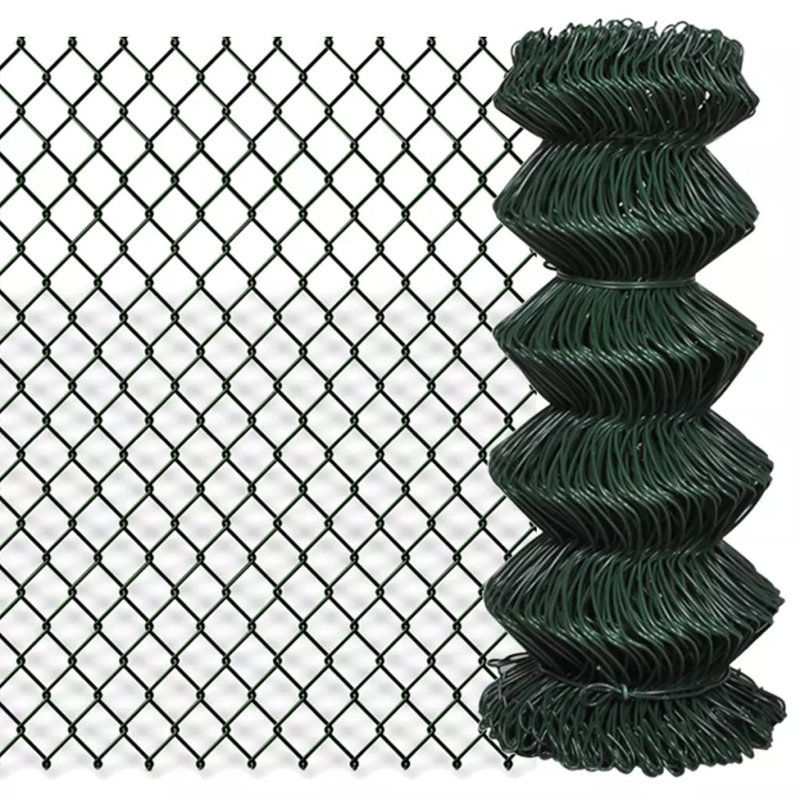 Finlay Metal Wire/Mesh Fence, Green, 80cm H x 1500cm W