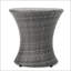 Table d'appoint d'extérieur en osier KONO HOURGLASS, durable et élégante pour le patio et le jardin