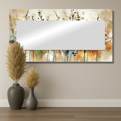 Fleurs sauvages sauvages, symphonie abstraite II - art mural miroir floral - imprimé sur métal
