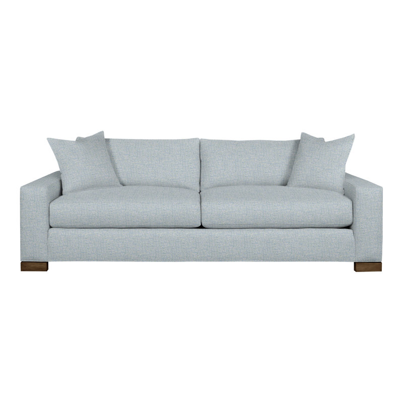 Claremont Upholstered 83.5'' Sofa, Perigold Soft Touch Cerulean, Navajo