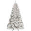 Arbre de Noël floqué de 6 pi avec 350 lumières Ul, 35 pin véritable, pointes enneigées, conception à charnières pour une installation rapide, support en métal robuste - Décoration de Noël naturelle, structure 888, assemblage simple, stable