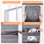 Organisateur de porte à suspendre 6 couches, paquet de 2, sac de rangement à fermeture à glissière pour porte, gris, 13,78 x 5,12 x 60,24 pouces