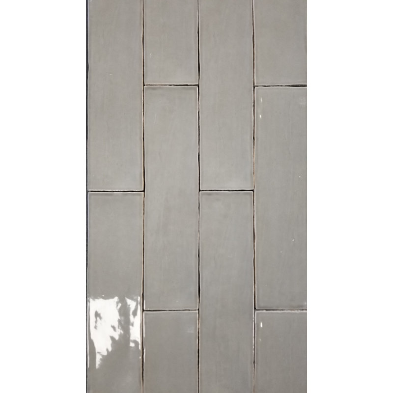 Carreau de métro en porcelaine 3 po x 12 po, Gris