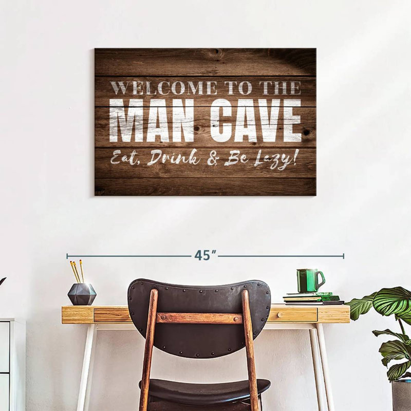 «Man Cave», impression sur toile, H 24 po x l 36 po x P 1,25 po