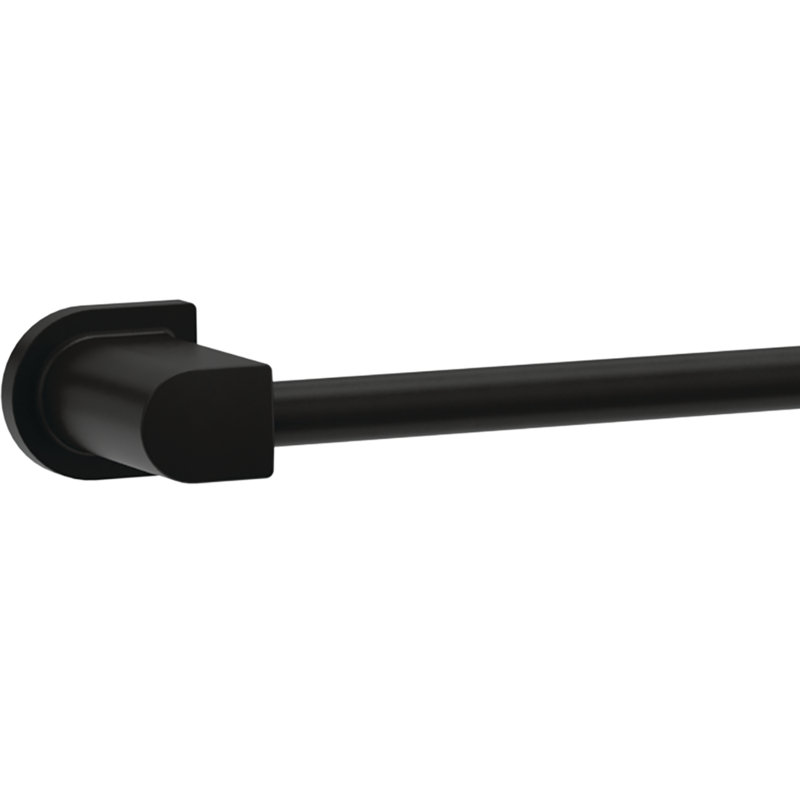 Barre à serviettes murale Xander 1, Noir mat, H 1,69 po x L 25,93 po x P 2,98 po