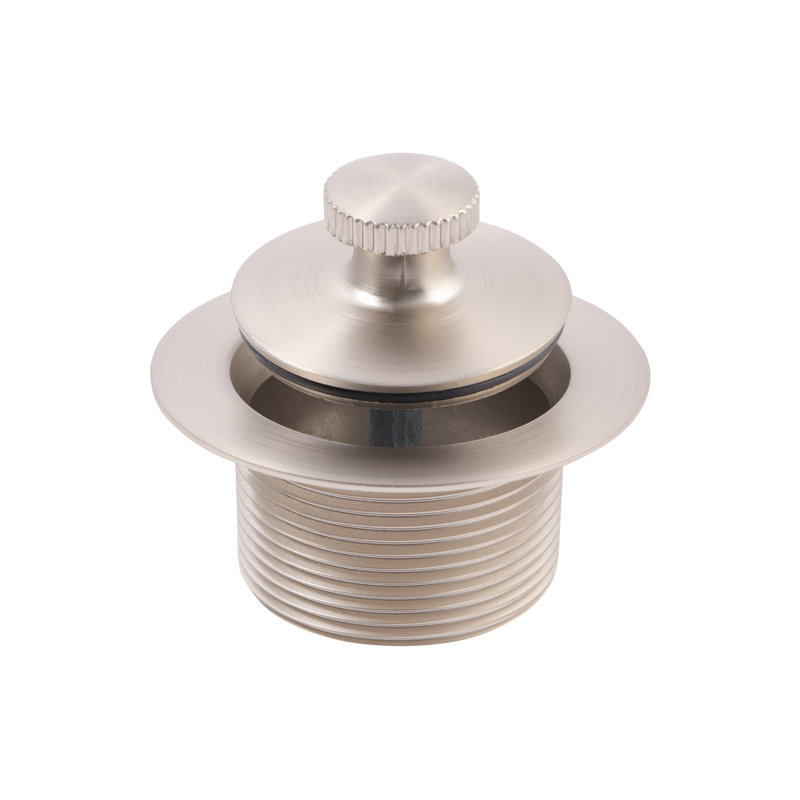 SUPPLYGIANT Lift and Turn Tub Drain Stopper,1-1/2 Bathtub Drain Assembly, Nickel Plated Finish, Nickel Plated