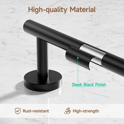 Bathroom Hardware Set Towel Bar Set with Toilet Paper Holder Towel Ring and Towel Hooks