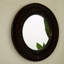 Miroir, miroir mural en bambou foncé artistique, rondin naturel