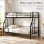 Twin Over Full Drawer Platform Bunk Bed with Mattress with Bookcase with Desk with Trundle Bed with Shelves