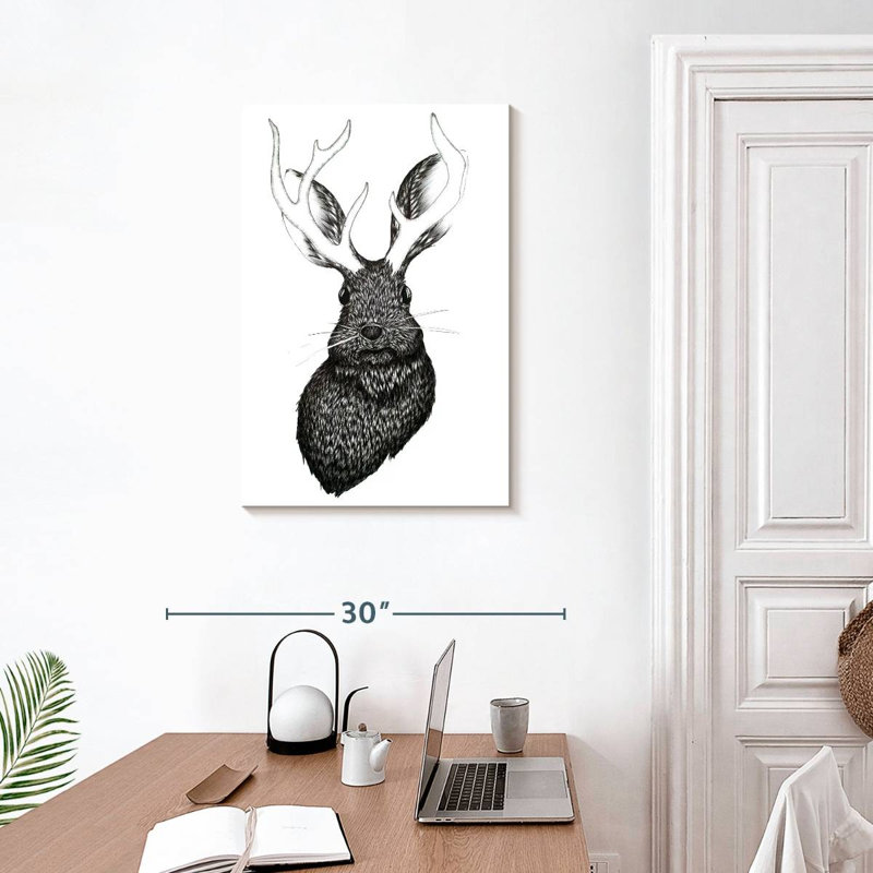 Kelan Adorable Jackalope, 30" H x 20" W