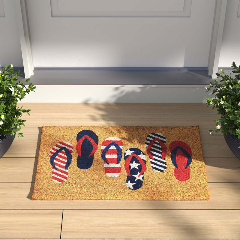 Cracraft Non-Slip Independence Day Outdoor Doormat, Rectangle 1'6" x 2'6"