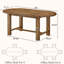 Oval Solid Wood Solid Wood Executive Desk