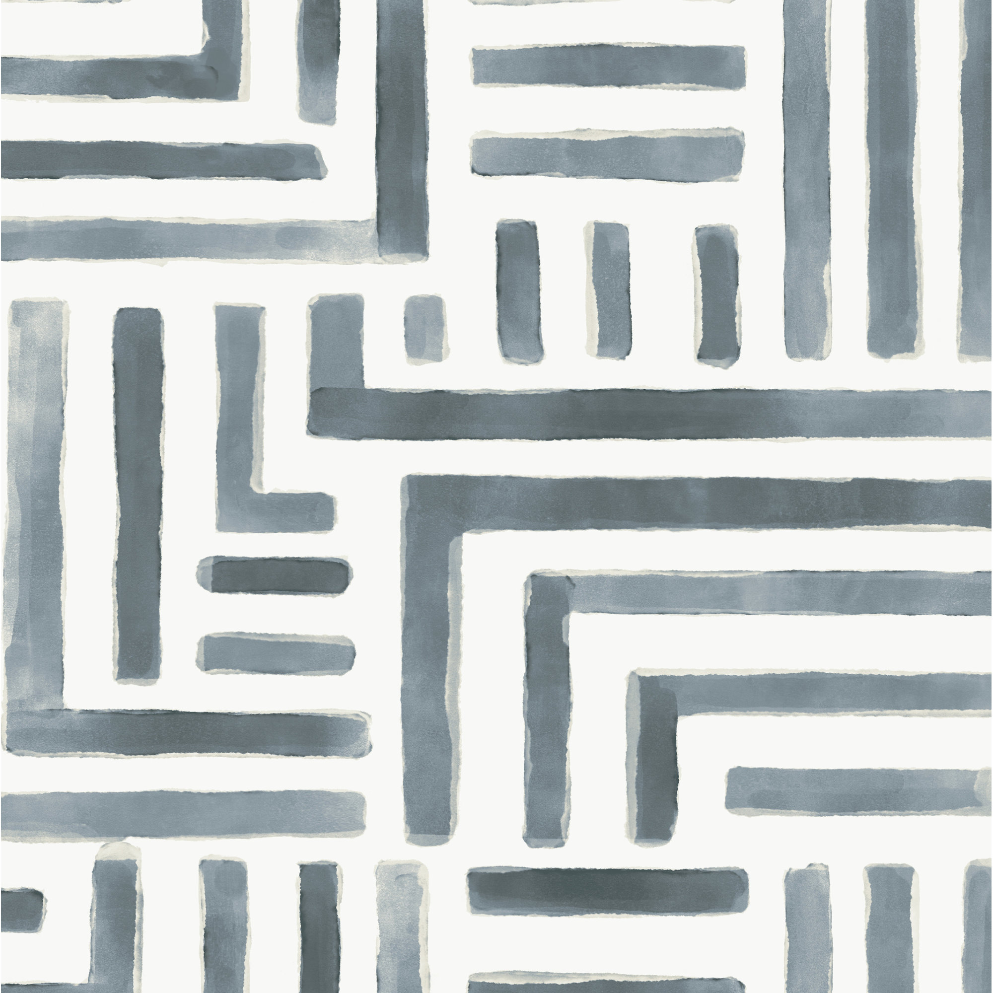 Unpasted Abstract Wallpaper, Aqua