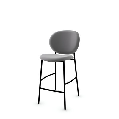 Inès Upholstered Stool with Metal Frame