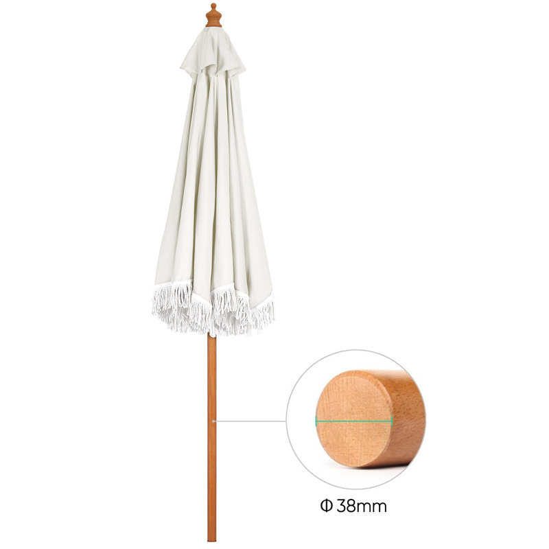 Avent 220cm Market Parasol, Cream